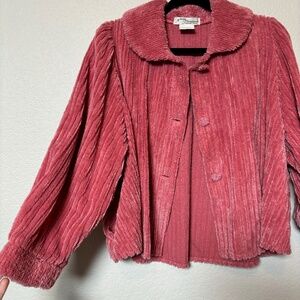 Vintage Norm Thompson Pink Cropped Jacket Size M